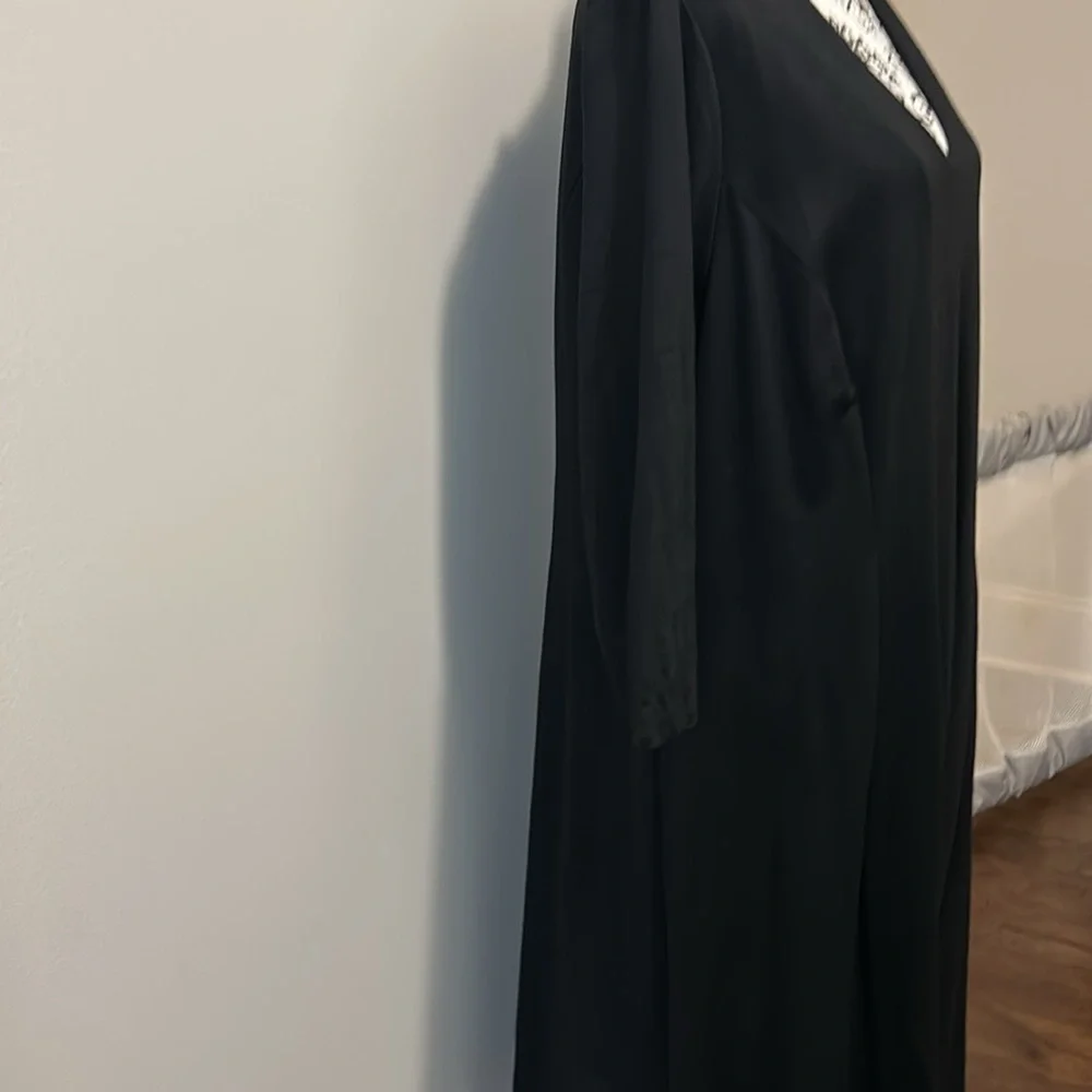 The perfect LBD.  Woman’s 3/4-Sleeve Princess Fit & Flare Dress in black. - Picture 6 of 11